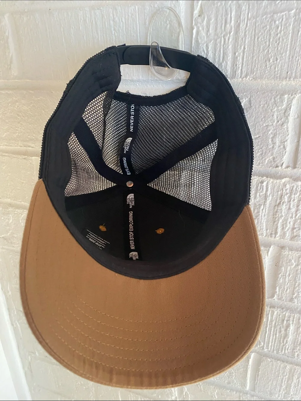 The North Face Brown and Black Mesh Logo Trucker Hat